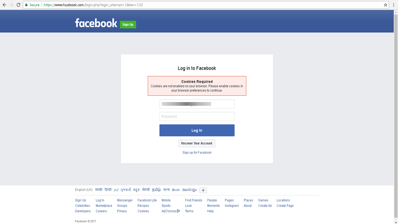 Verify policy that discourage all user from login, post and upload by accessing Facebook