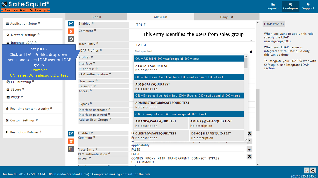 Select LDAP User or Group