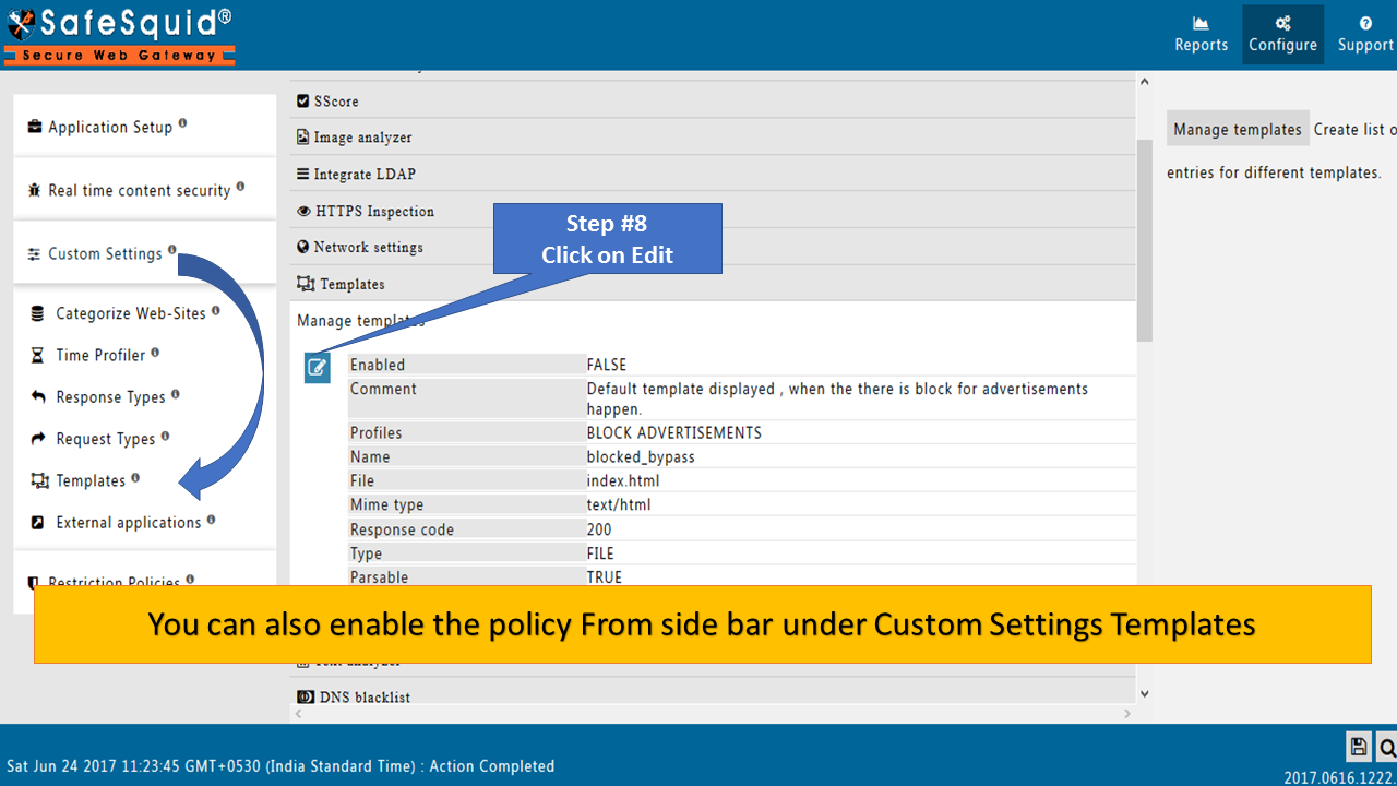 this policy can  also be enabled from the sidebar in templates of custom settings