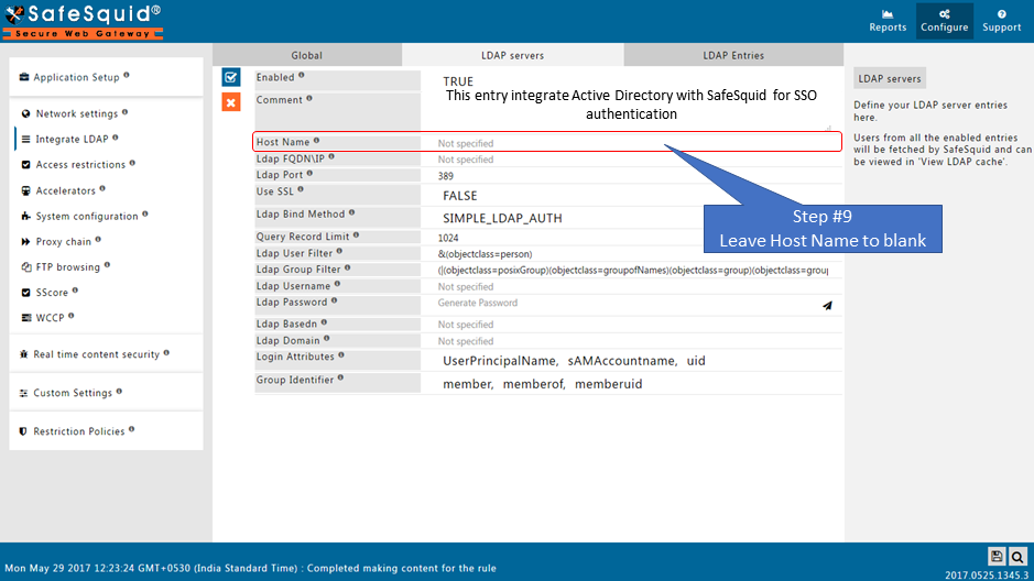 leaving host name field blank