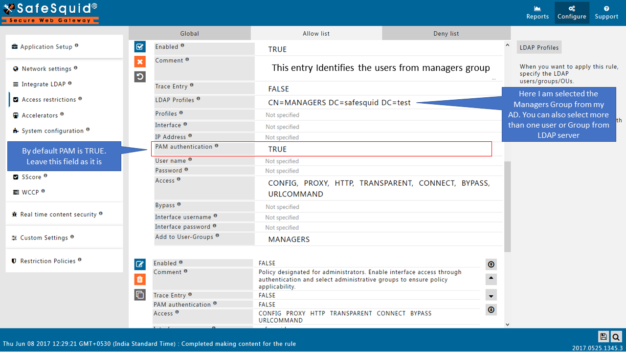 Edit Policies to add LDAP users - PAM Authentication