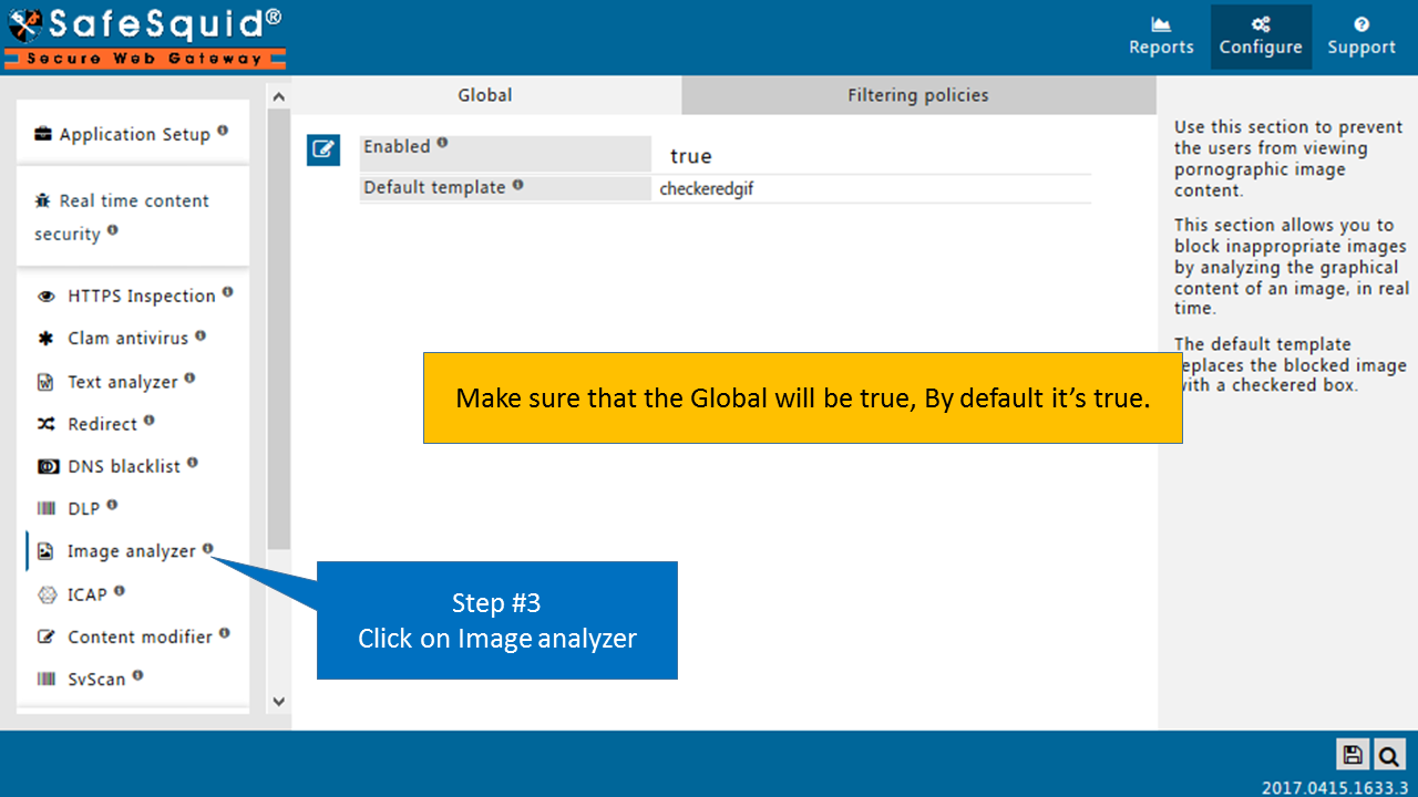 Go to Image analyzer section to block inappropriate images by using Image Analyzer