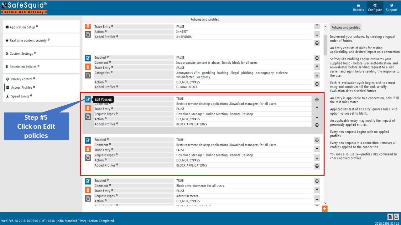 Edit one of clone policy in policies and profile section to allow anydesk