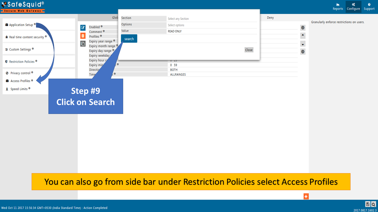 Search Read Only  Policy in Access profiles under restriction policies  discourage all user from login, post and upload