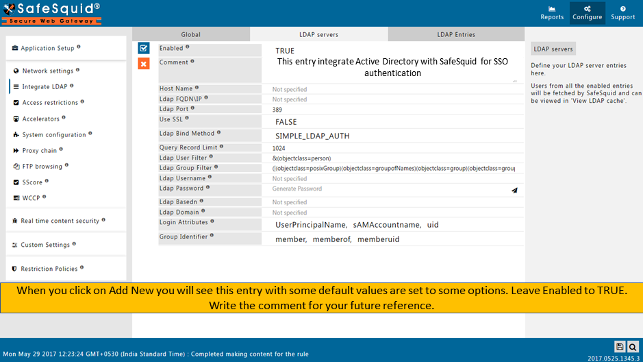 some default values are set to some options. leaving enabled as true and writing comment for future reference