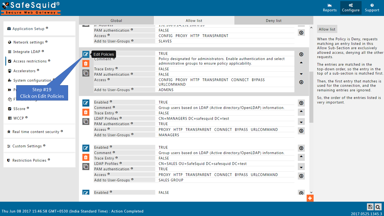 Adding Administrators in ADMINS entry