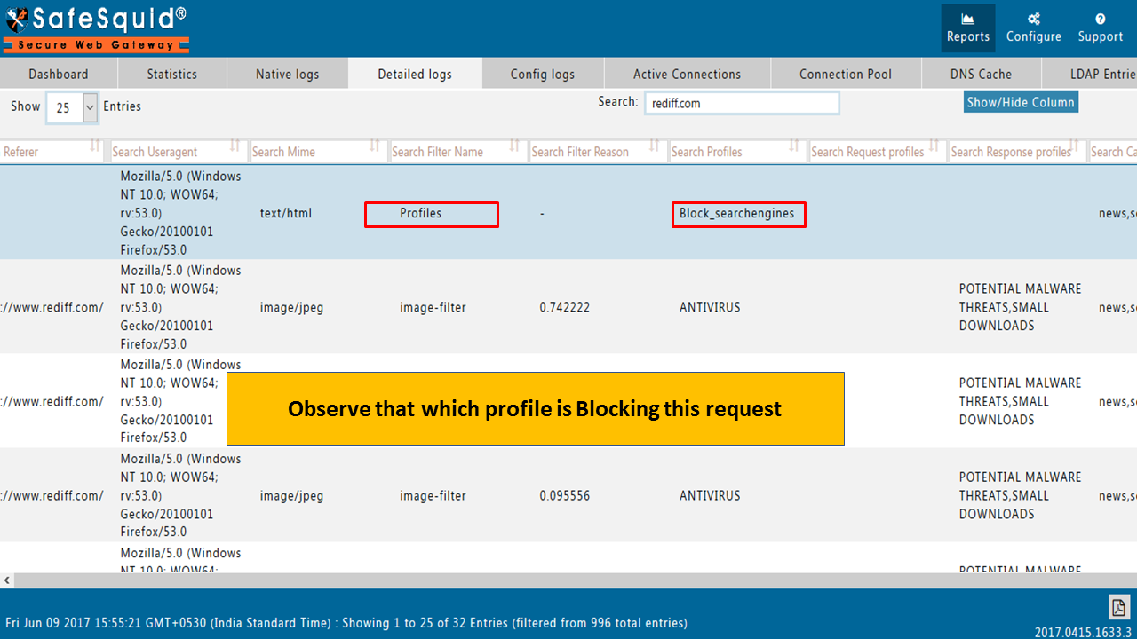 Identification of filter name 