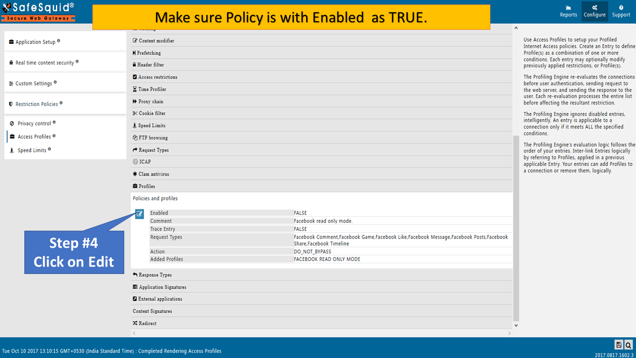 Enables 'FACEBOOK READ ONLY MODE'  as true to make Facebook read only mode  