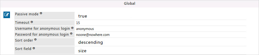 showing global section of FTP browsing section 