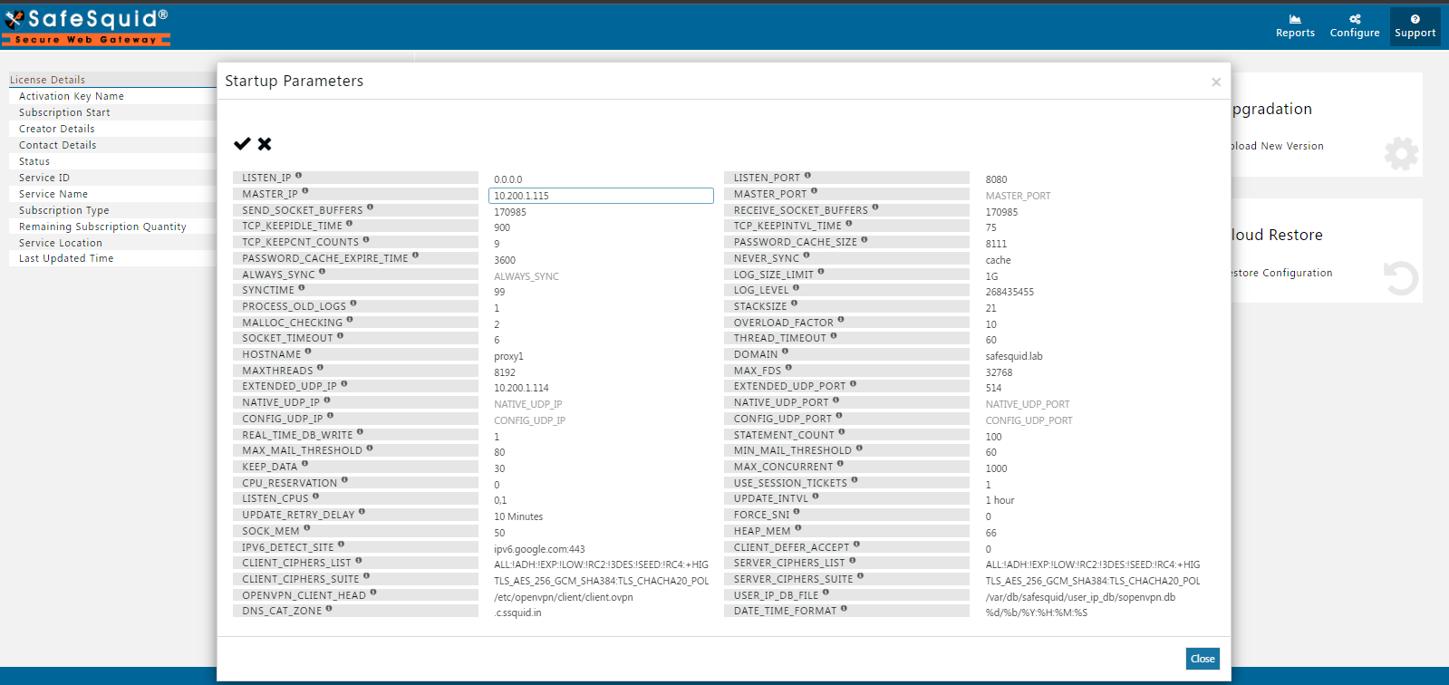 adding your master proxy server's IP address