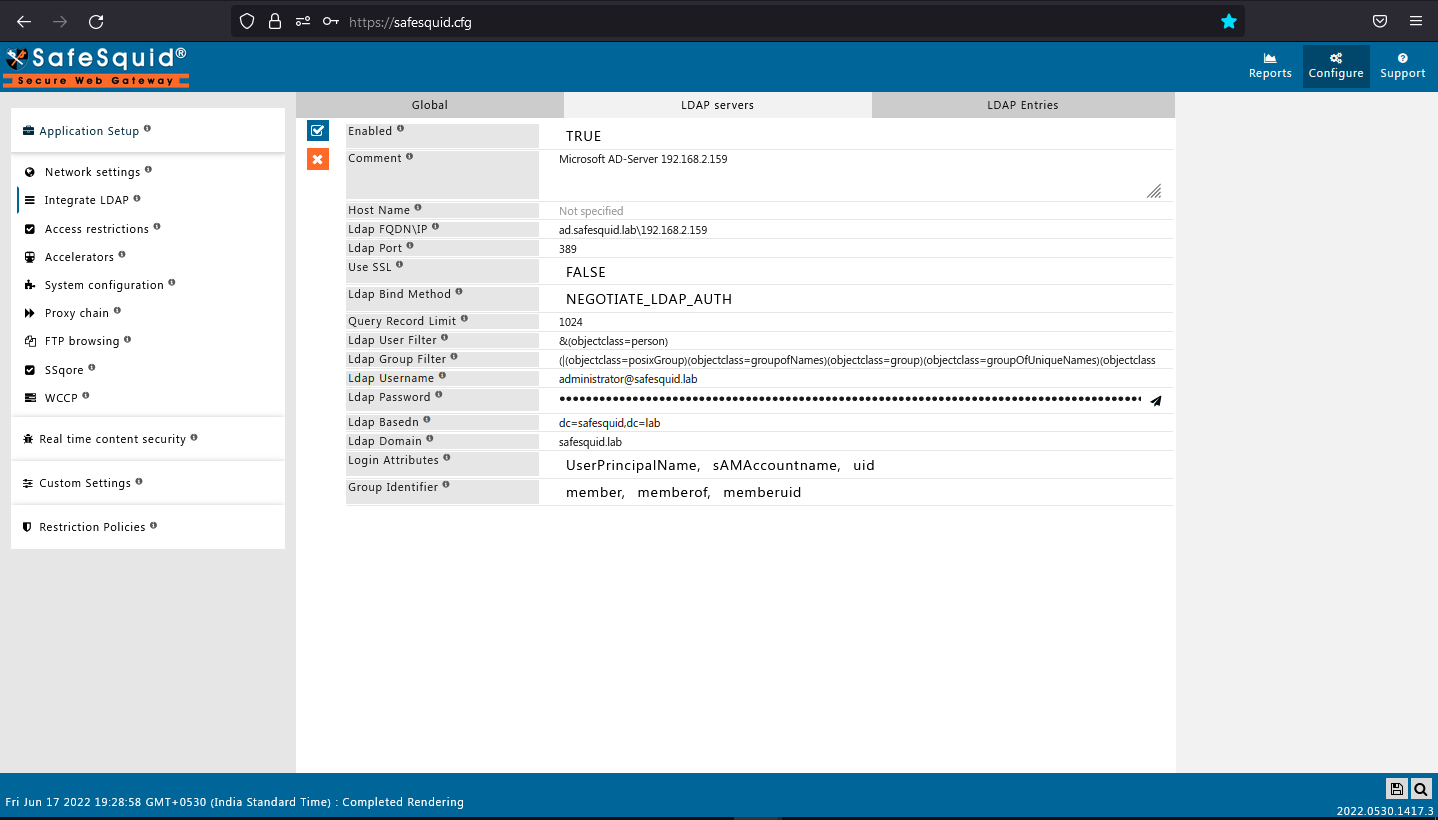 Entering LDAP Domain 