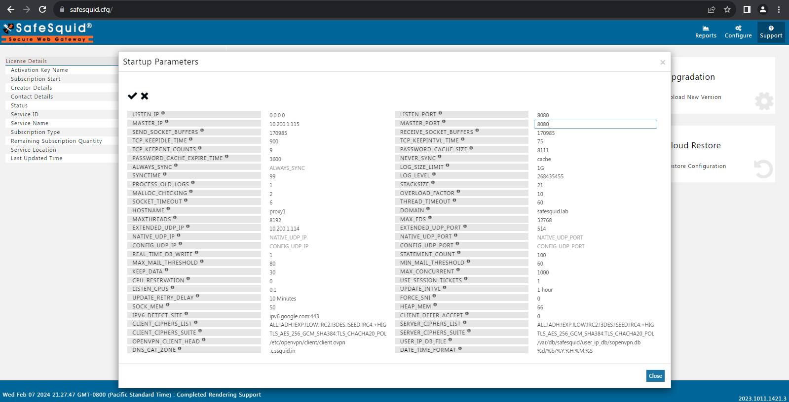 adding your master proxy server's port number