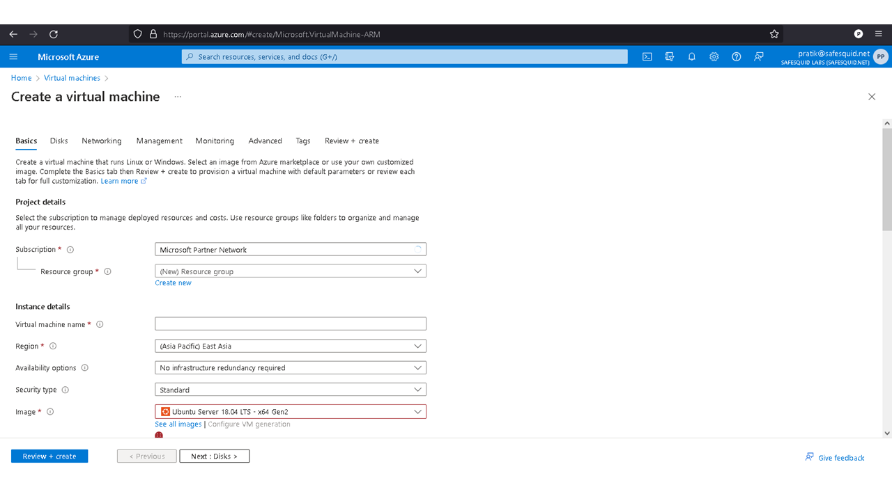 basics of creating a virtual machine