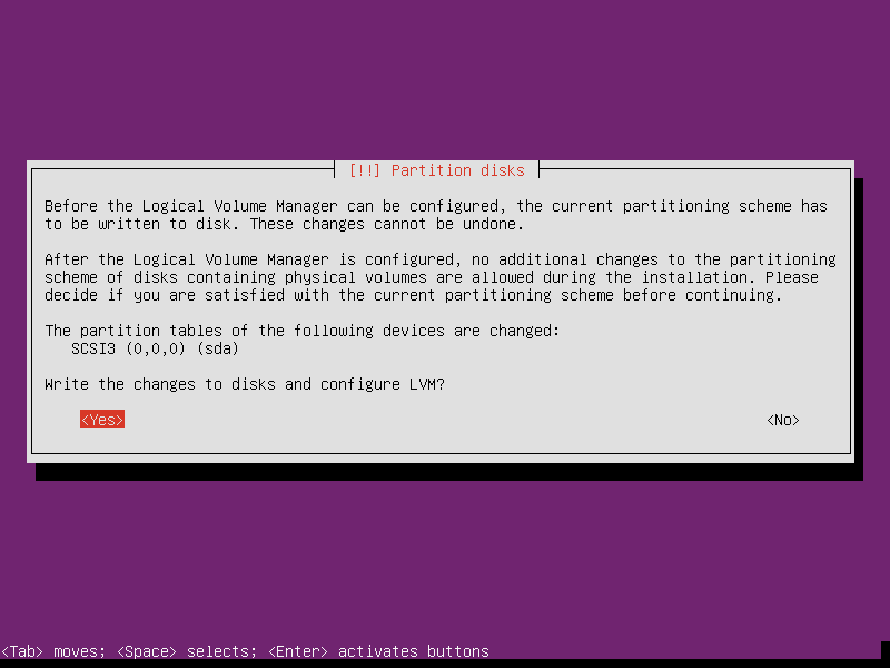 Partitioning the  disks