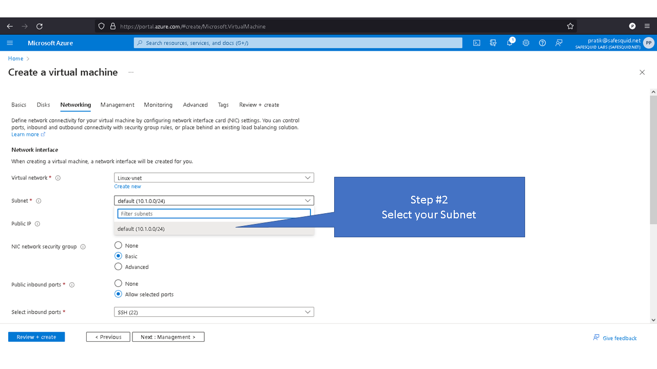 selecting your subnet